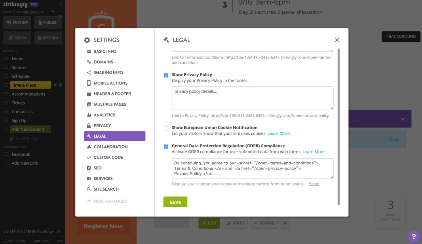 Strikingly Enable GDPR Strikingly Enable GDPR